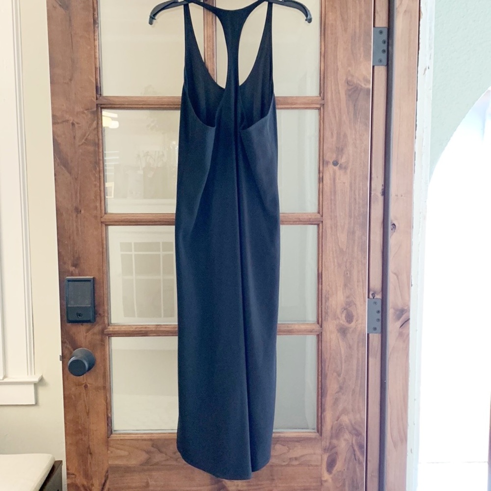 Women’s Black Sleeveless Racer Back Midi/Maxi Dress with Slits (M) - Picture 2 of 4